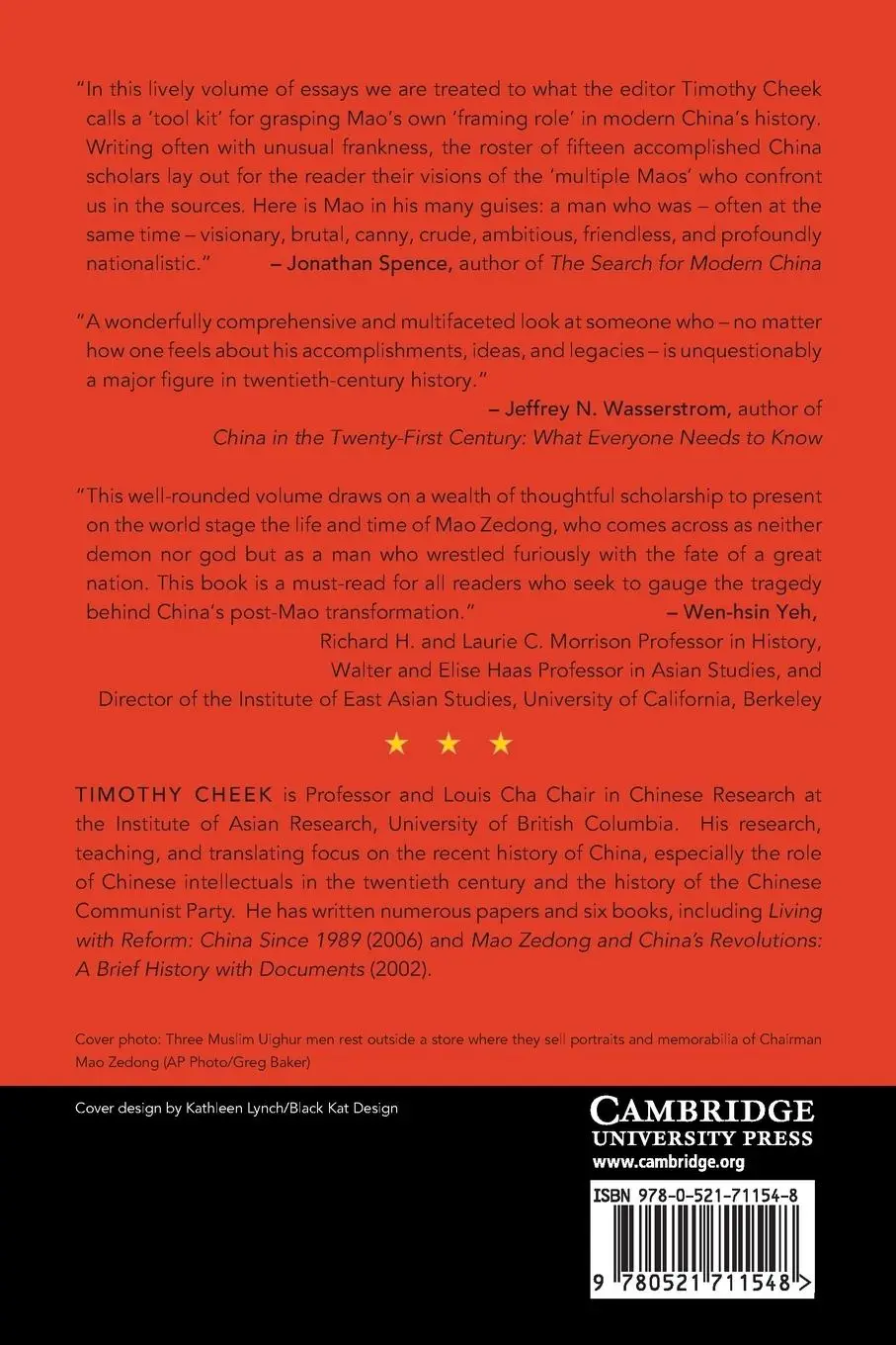 Rückseite: 9780521711548 | A Critical Introduction to Mao | Timothy Cheek | Taschenbuch | 2015