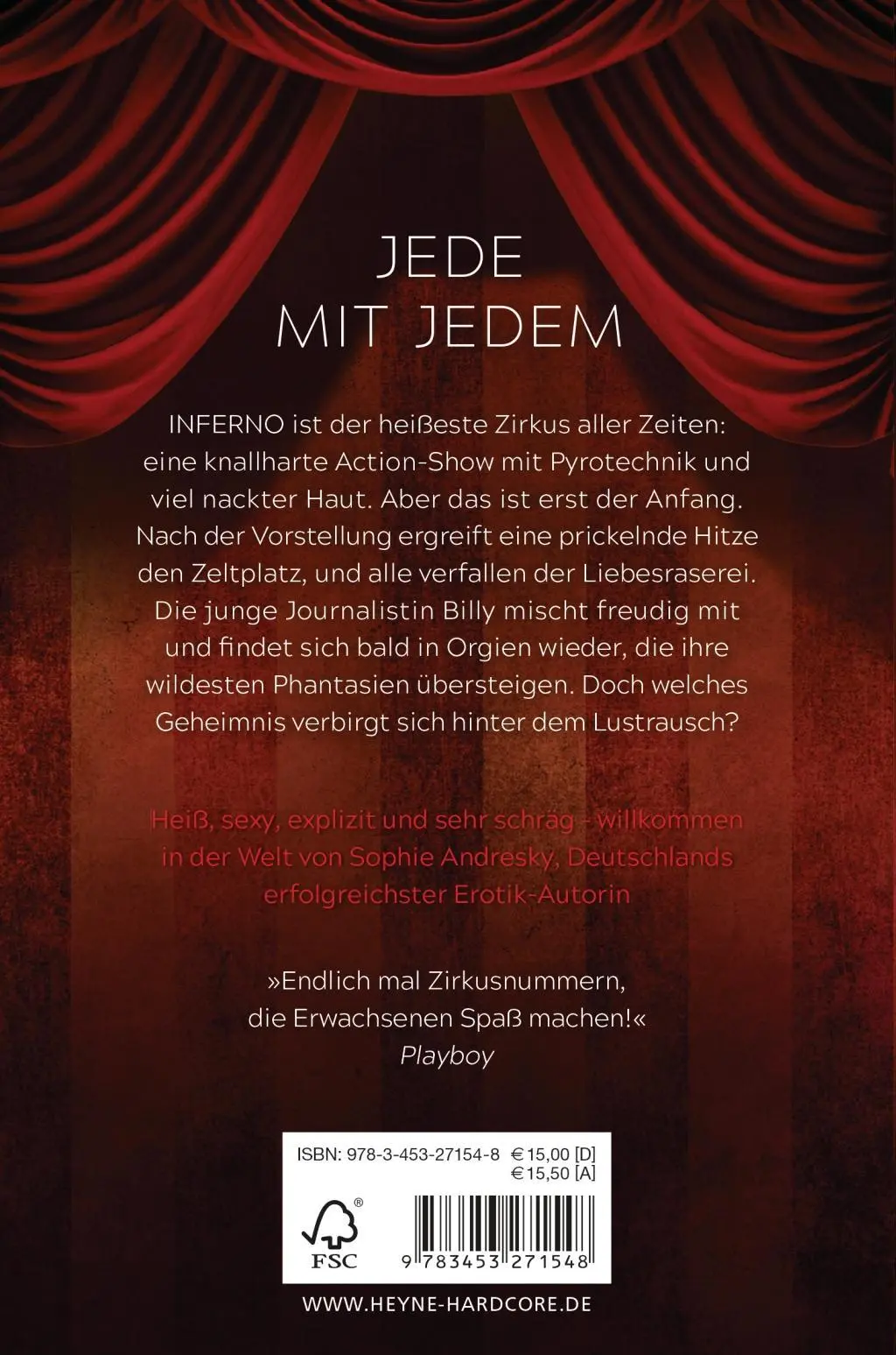 Bild: 9783453271548 | Sex-Circus | Erotischer Roman | Sophie Andresky | Taschenbuch | 224 S.