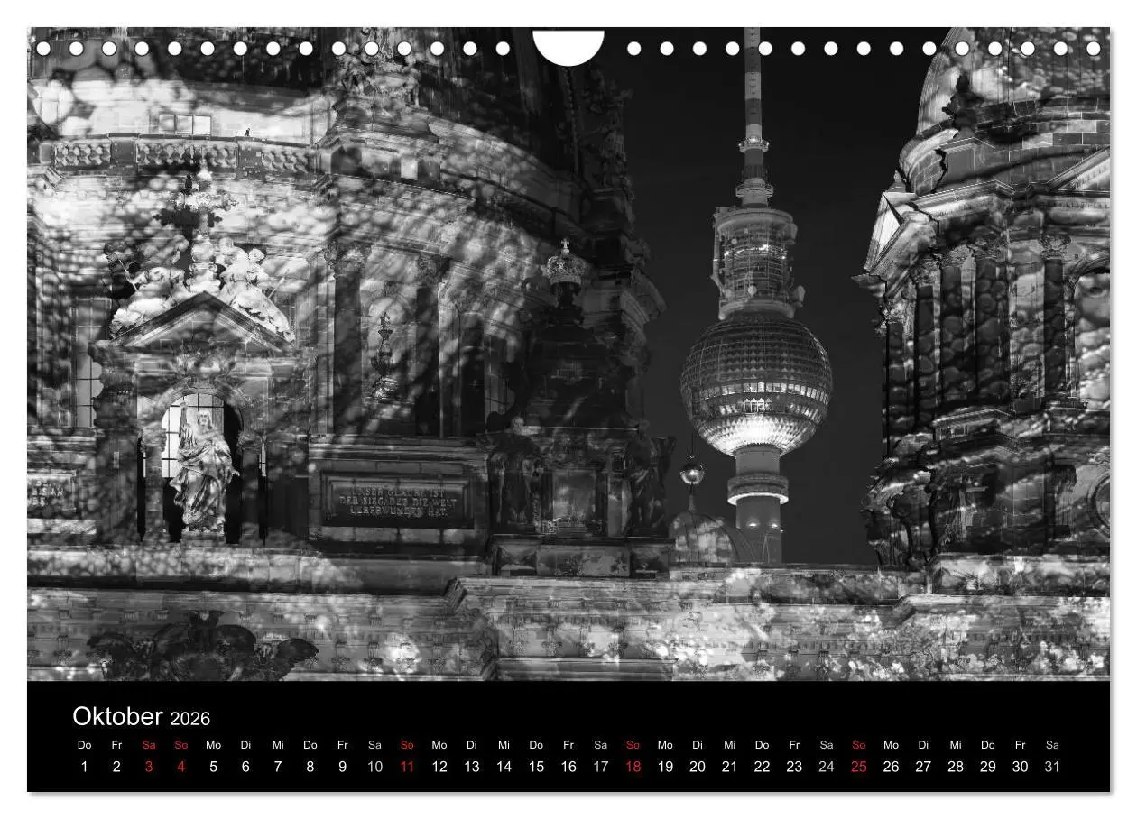 Bild: 9783516181548 | Berlin Monochrome (Wandkalender 2026 DIN A4 quer), CALVENDO...