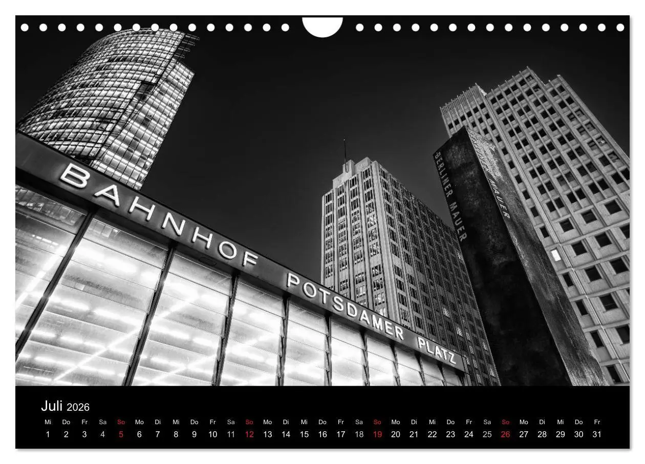 Bild: 9783516181548 | Berlin Monochrome (Wandkalender 2026 DIN A4 quer), CALVENDO...