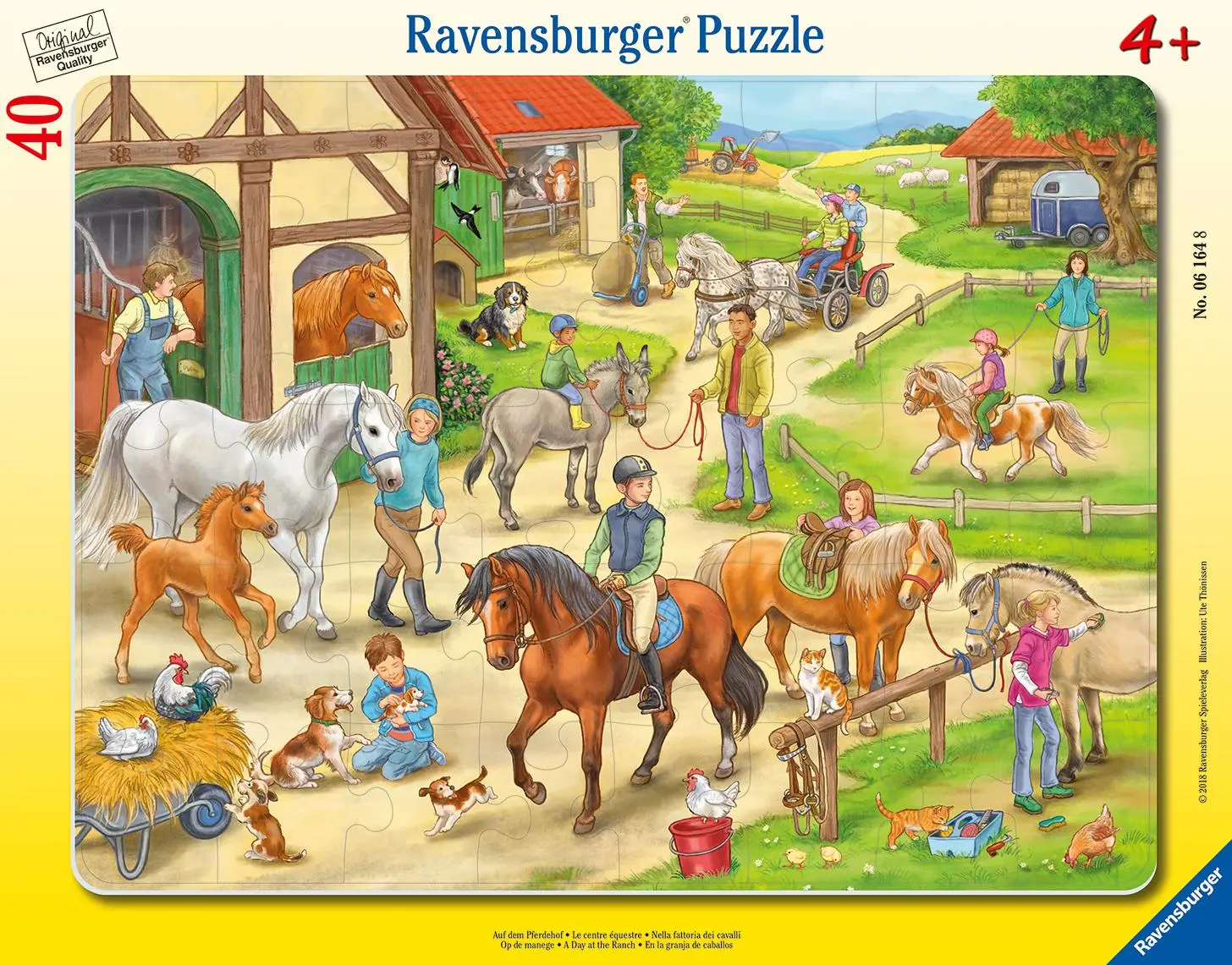 Cover: 4005556061648 | Auf dem Pferdehof - Puzzle mit 40 Teilen | Spiel | Rahmenpuzzle | 2019