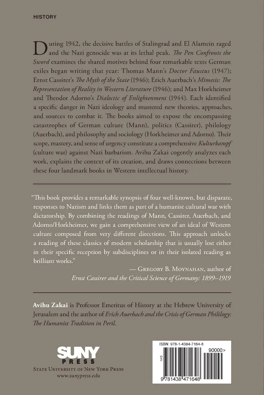 Rückseite: 9781438471648 | The Pen Confronts the Sword | Exiled German Scholars Challenge Nazism