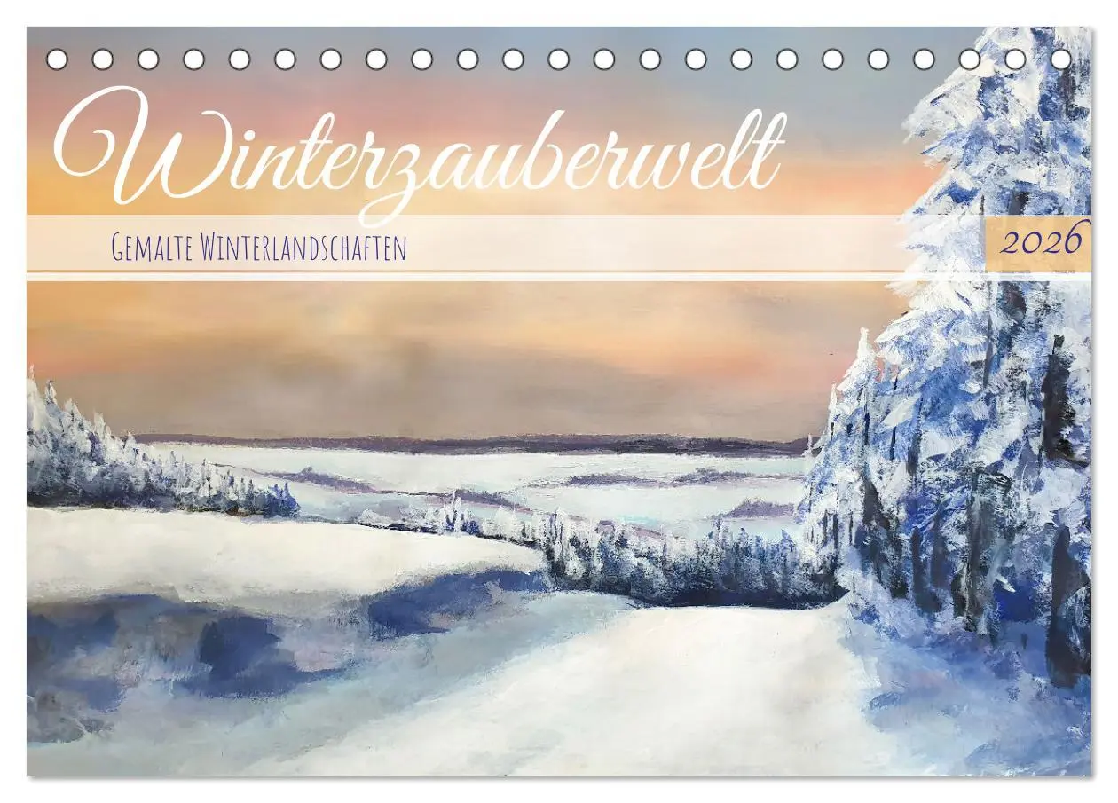 Cover: 9783457391648 | Winterzauberwelt - Gemalte Winterlandschaften (Tischkalender 2026...