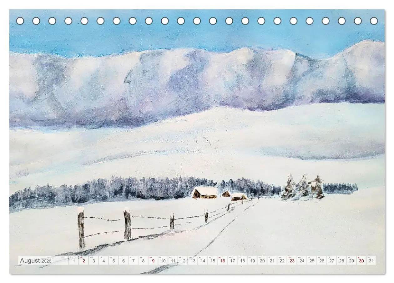 Bild: 9783457391648 | Winterzauberwelt - Gemalte Winterlandschaften (Tischkalender 2026...