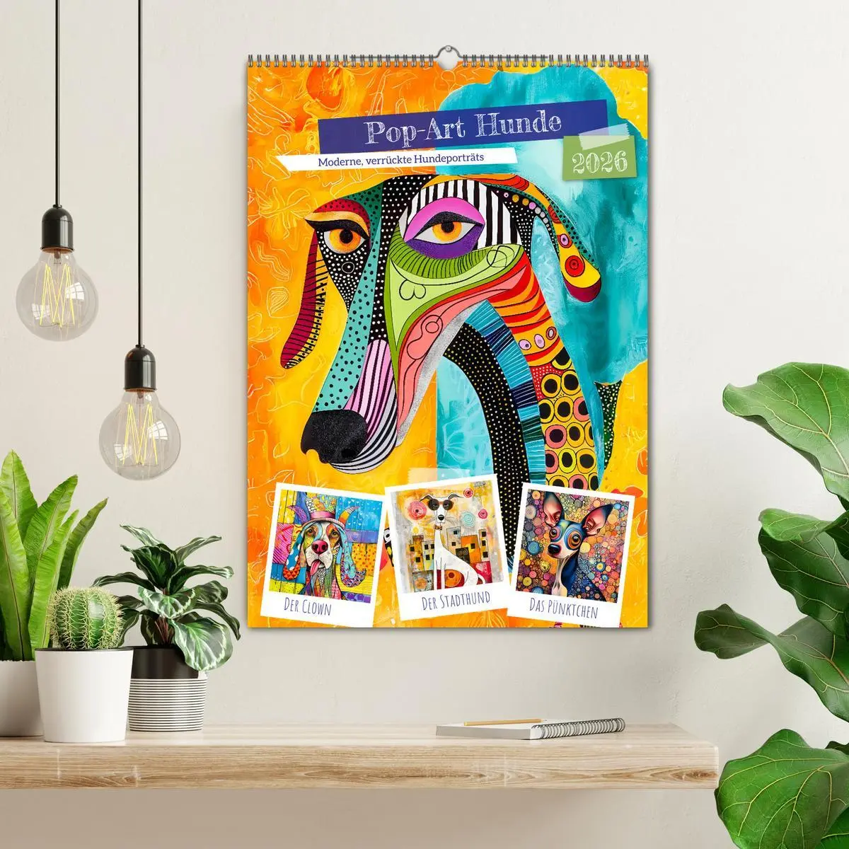 Bild: 9783516241648 | Pop-Art Hunde - Moderne, verrückte Hundeporträts (Wandkalender 2026...