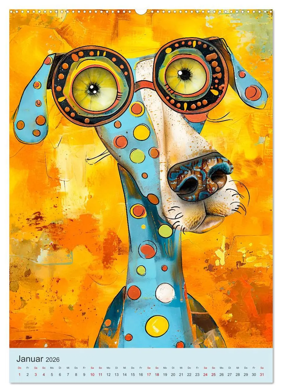 Bild: 9783516241648 | Pop-Art Hunde - Moderne, verrückte Hundeporträts (Wandkalender 2026...