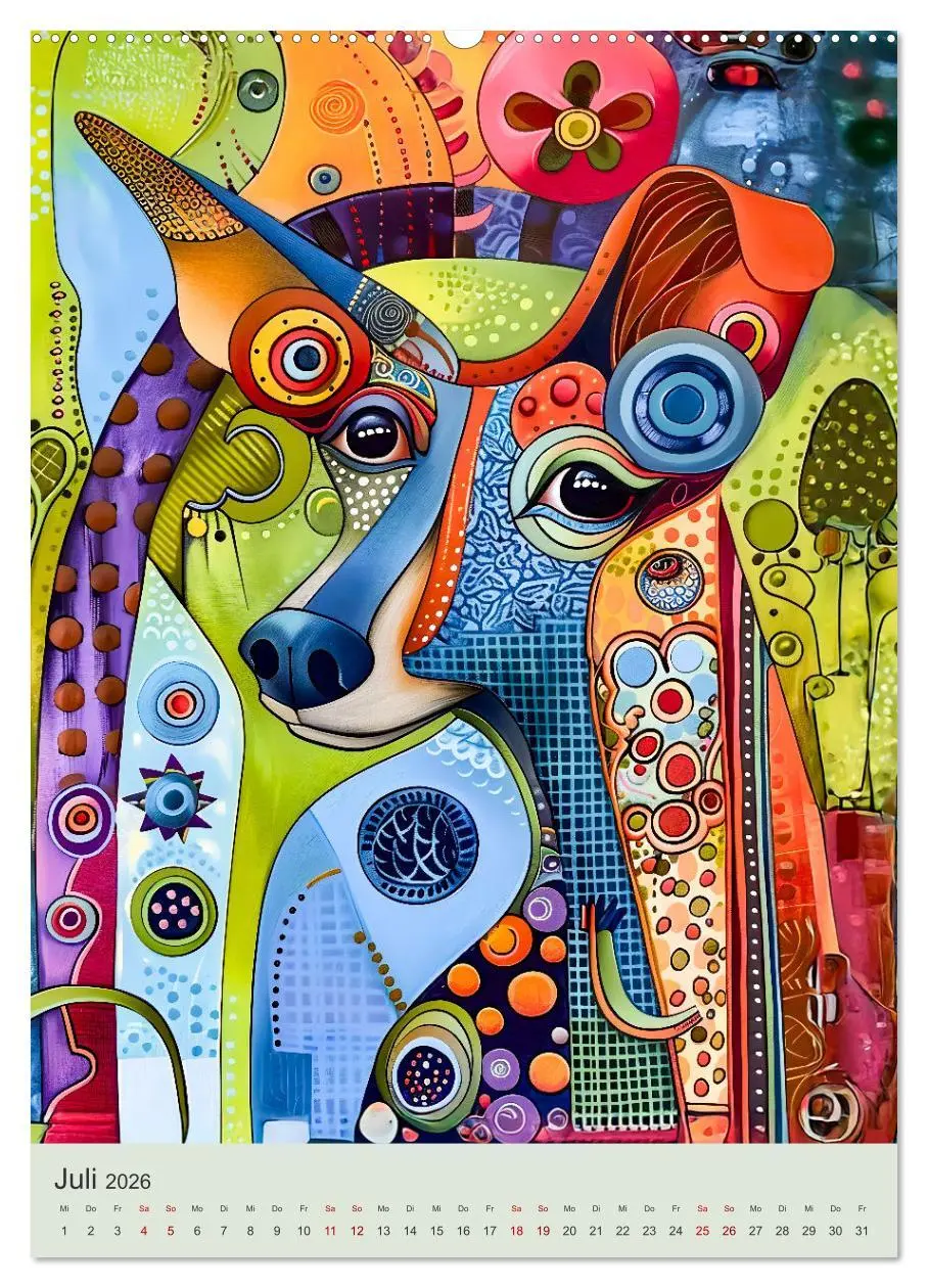 Bild: 9783516241648 | Pop-Art Hunde - Moderne, verrückte Hundeporträts (Wandkalender 2026...