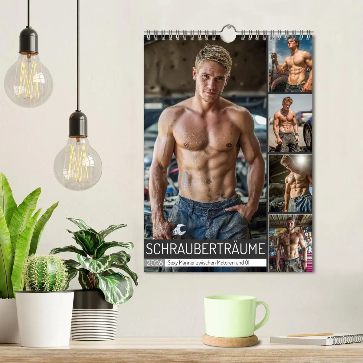 Bild: 9783516621648 | Schrauberträume - Sexy Männer zwischen Motoren und Öl (Wandkalender...