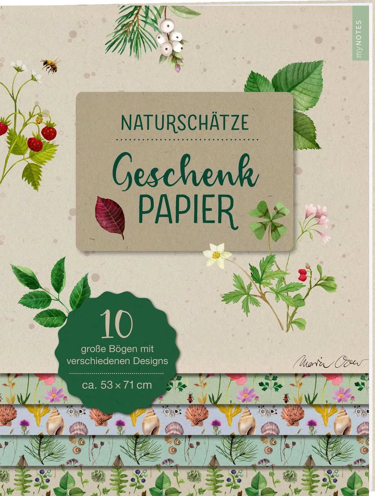 Cover: 4014489131748 | myNOTES Papeterie: Geschenkpapier Naturschätze | Maria Over | Buch
