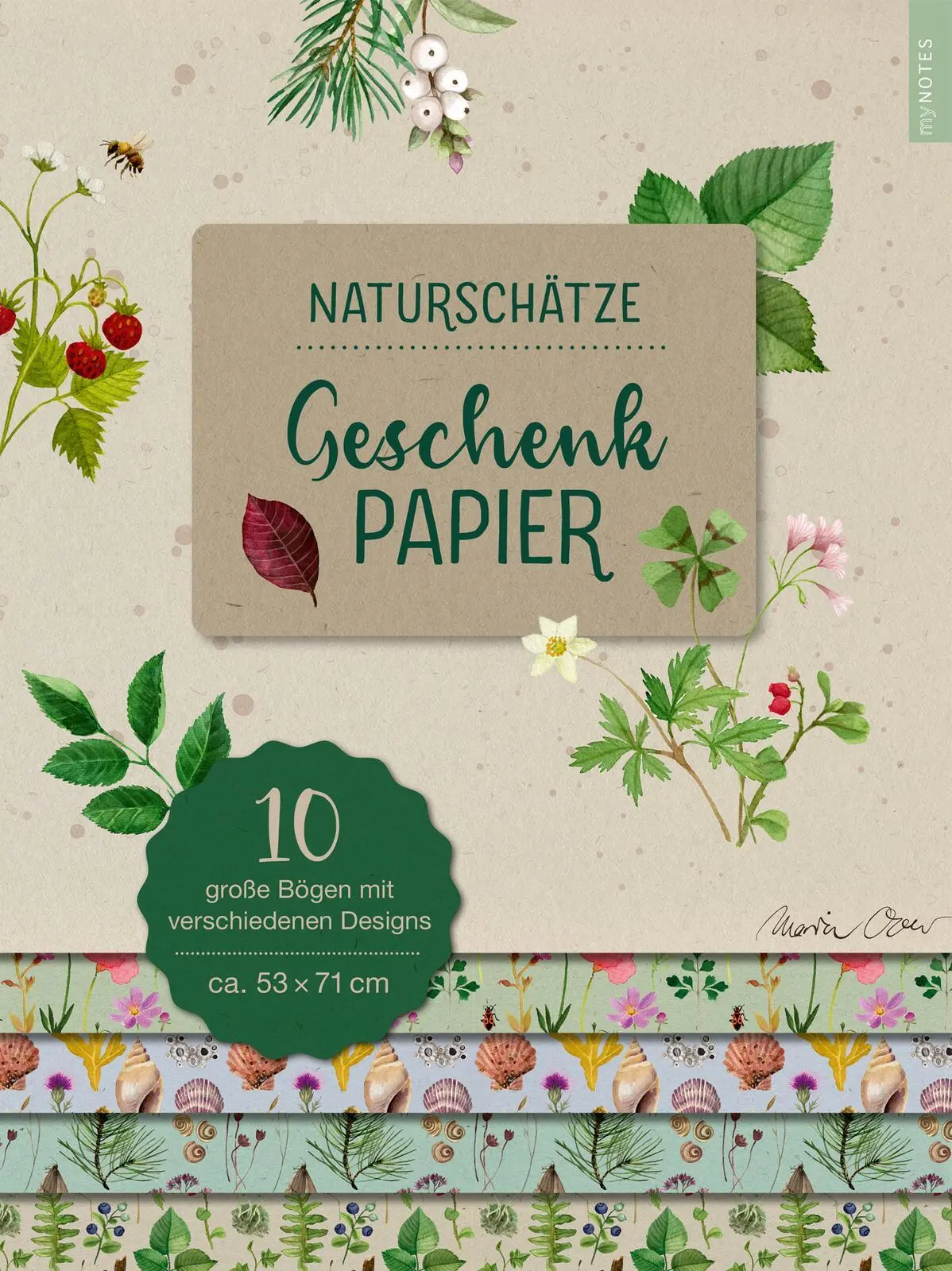 Bild: 4014489131748 | myNOTES Papeterie: Geschenkpapier Naturschätze | Maria Over | Buch