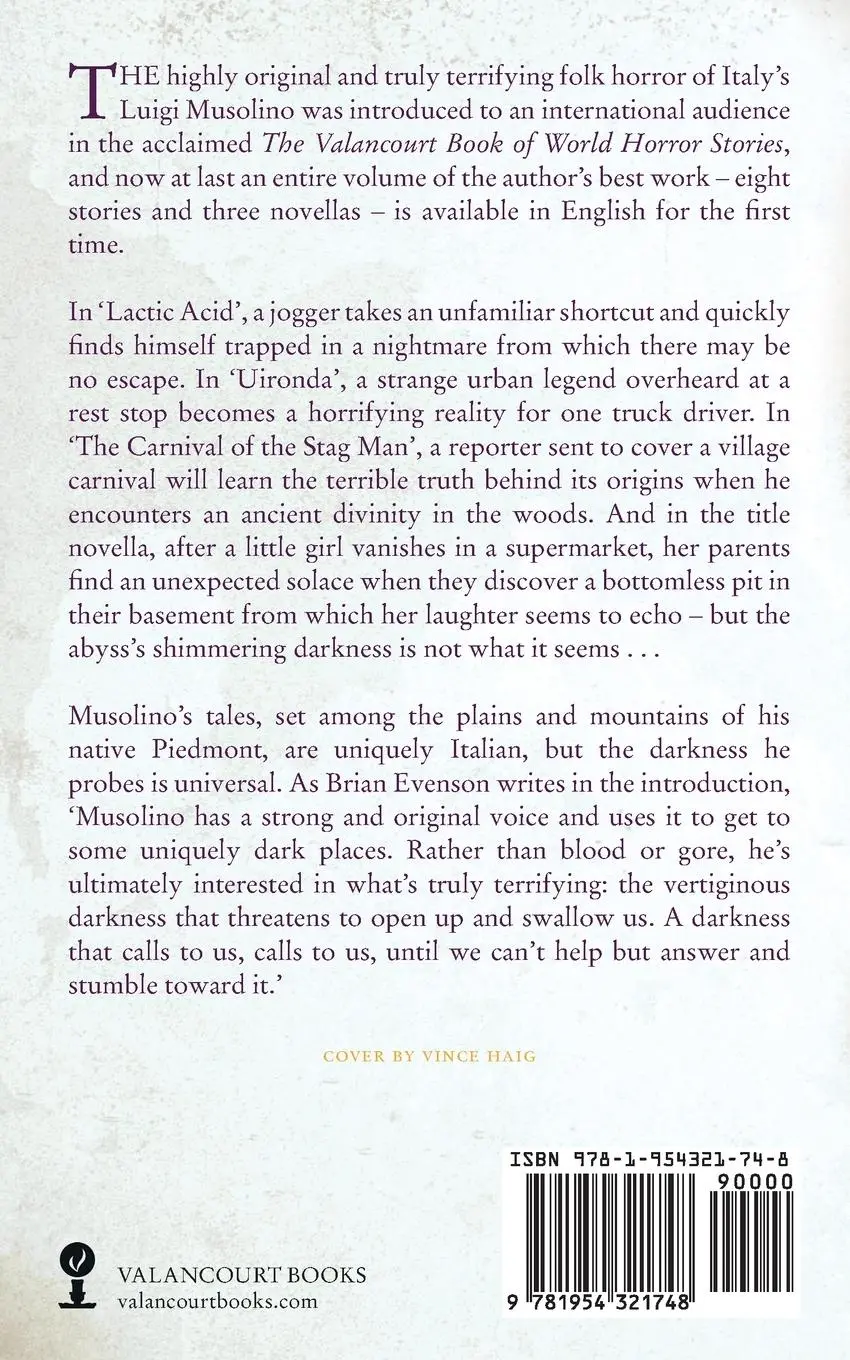 Rückseite: 9781954321748 | A Different Darkness and Other Abominations | Luigi Musolino | Buch
