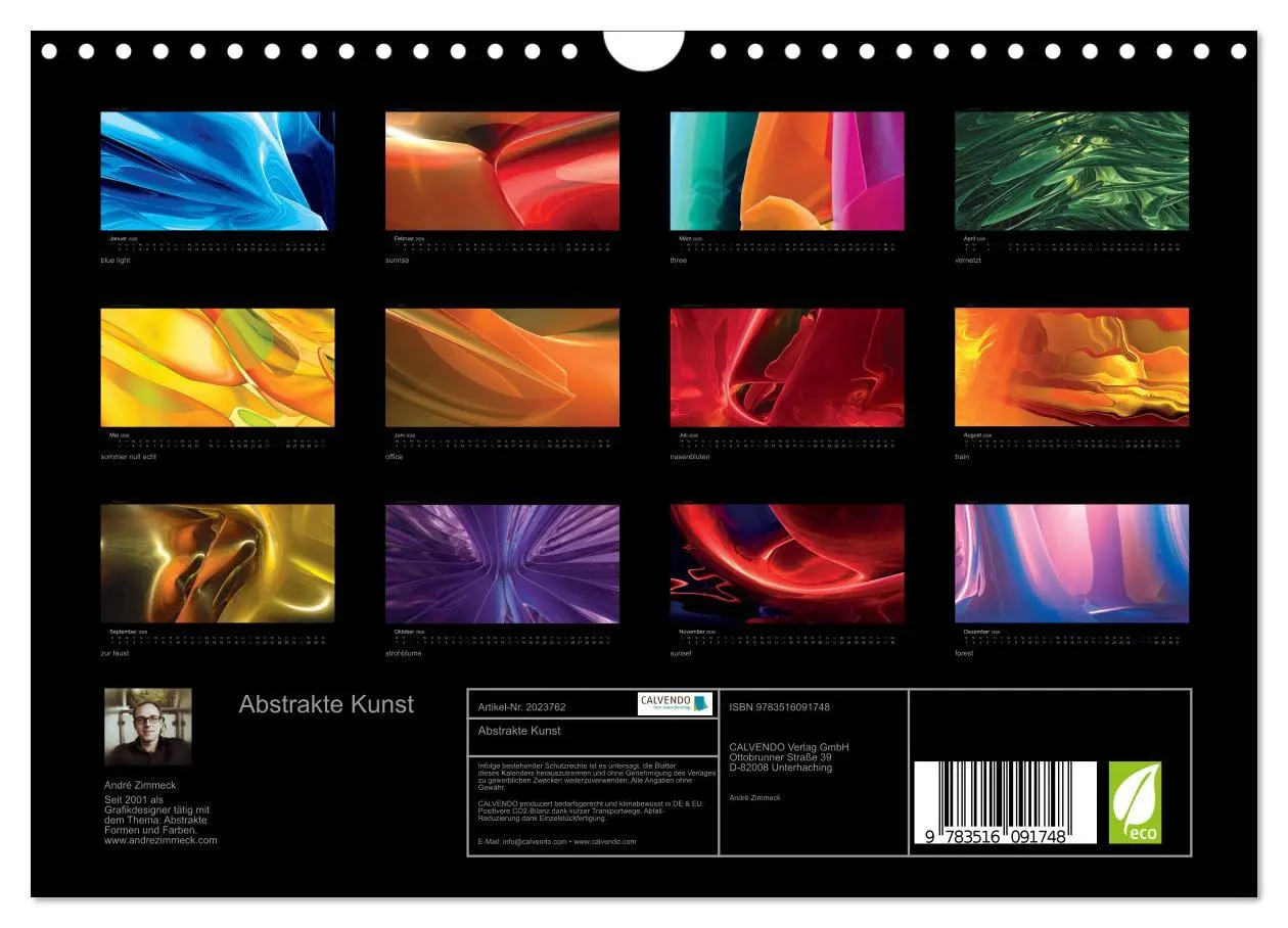 Bild: 9783516091748 | Abstrakte Kunst (Wandkalender 2026 DIN A4 quer), CALVENDO...