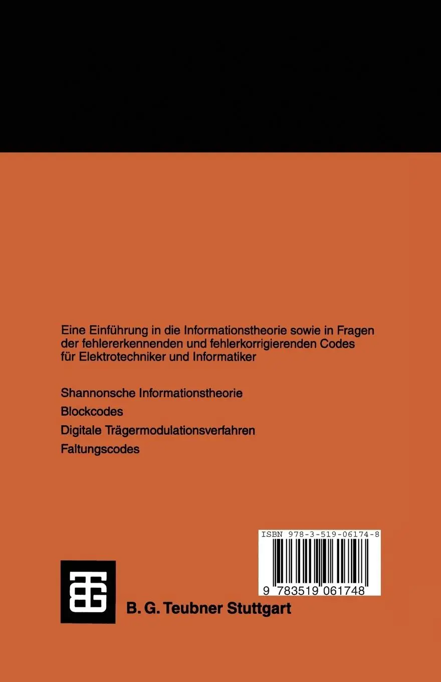 Rückseite: 9783519061748 | Einführung in die Informations- und Codierungstheorie | Rohling | Buch