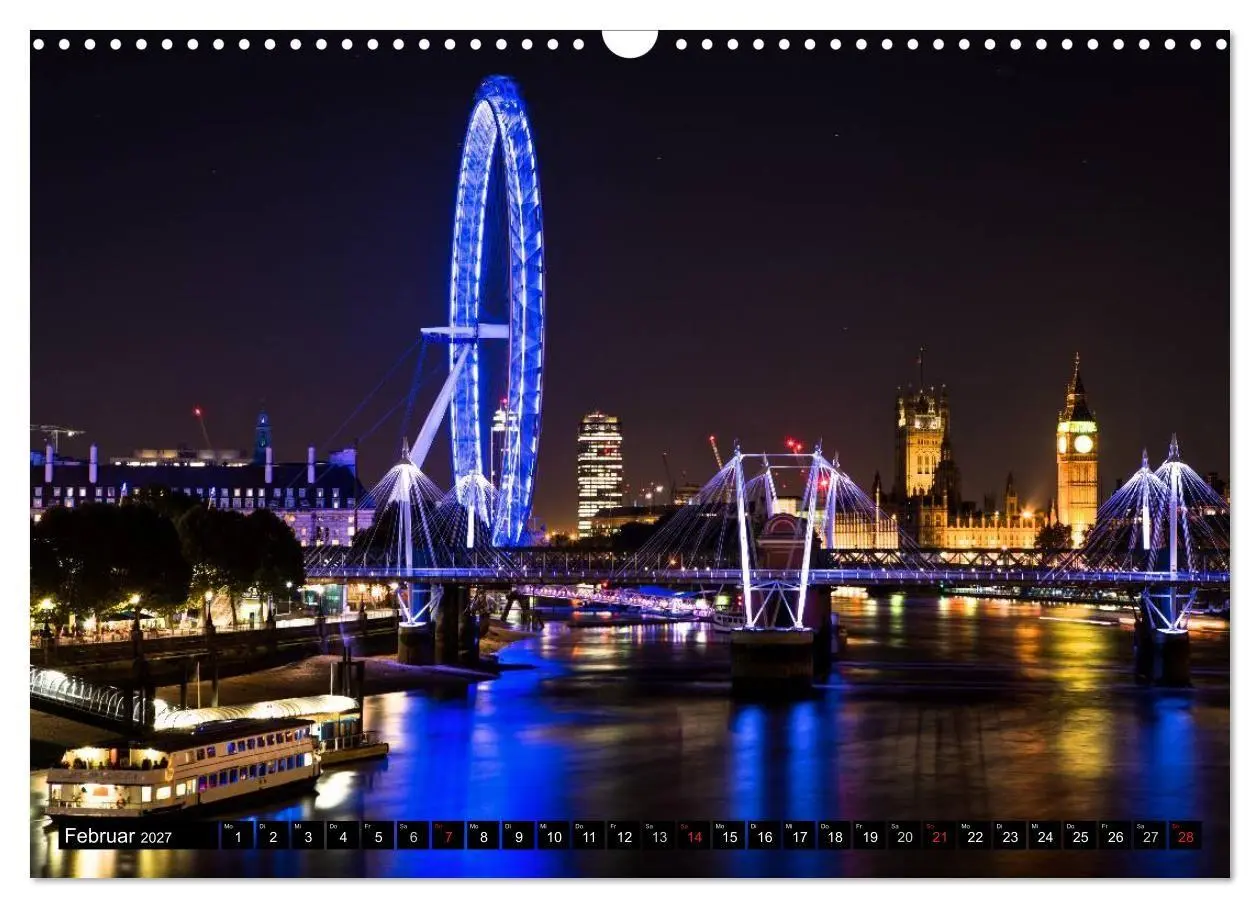 Bild: 9783594071748 | Wundervolles London (Wandkalender 2027 DIN A3 quer), CALVENDO...