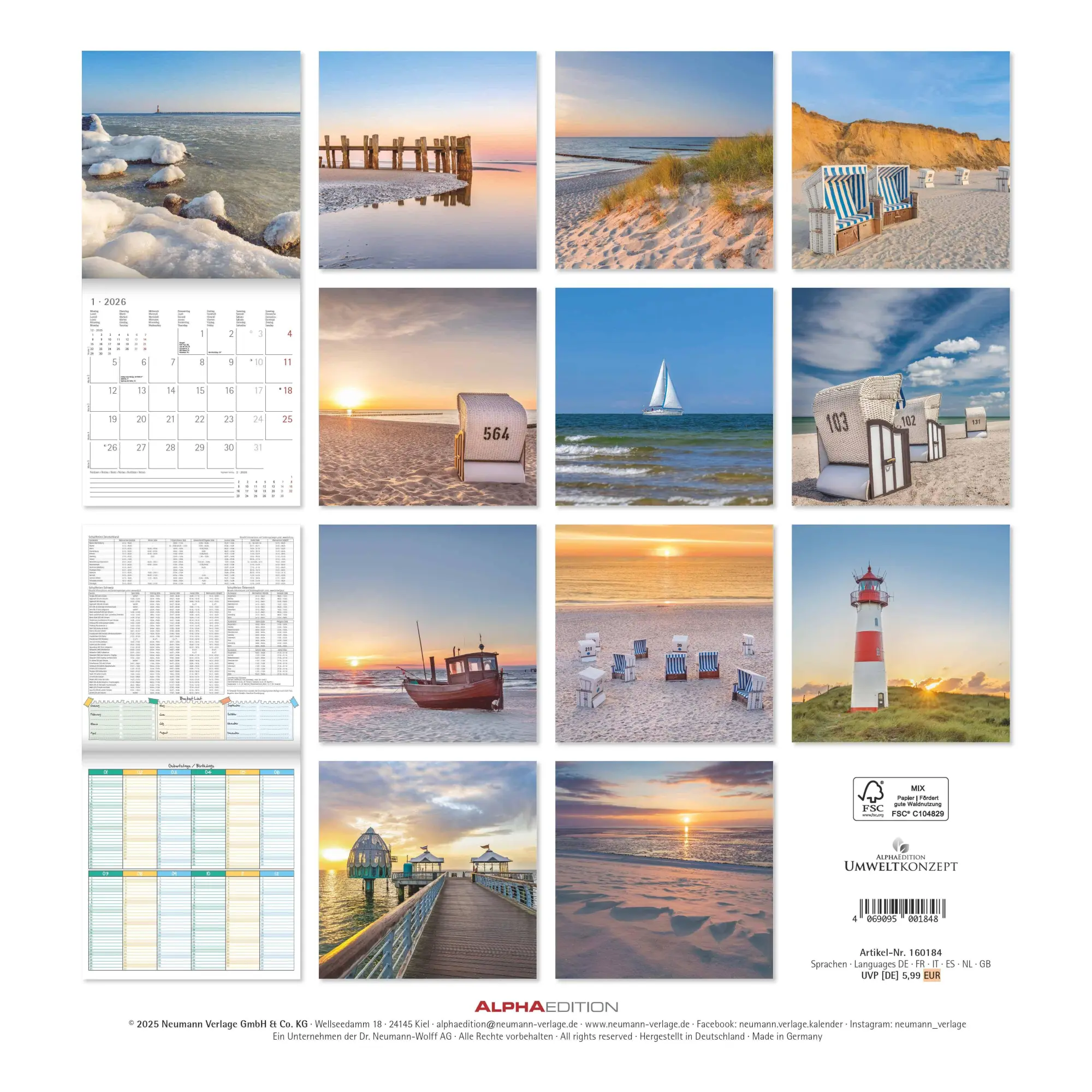 Rückseite: 4069095001848 | Seeblick 2026 - Broschürenkalender 30x30 cm (30x60 geöffnet) -...
