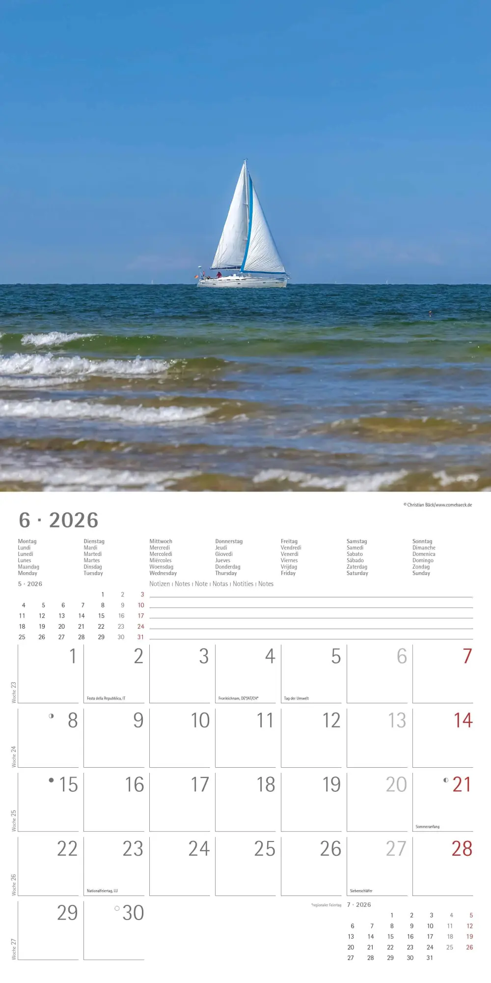 Bild: 4069095001848 | Seeblick 2026 - Broschürenkalender 30x30 cm (30x60 geöffnet) -...
