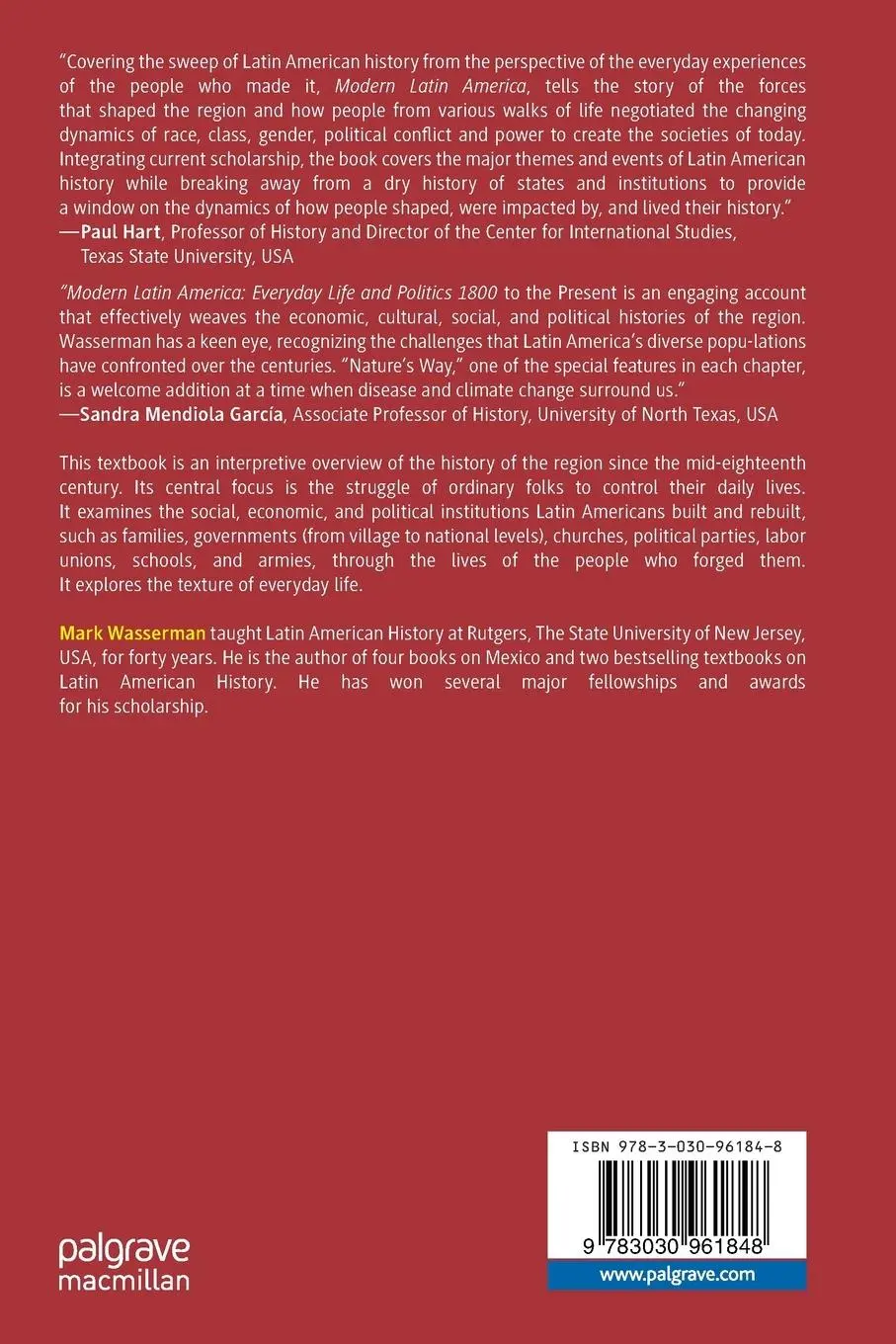 Rückseite: 9783030961848 | Modern Latin America Since 1800 | Everyday Life and Politics | Buch