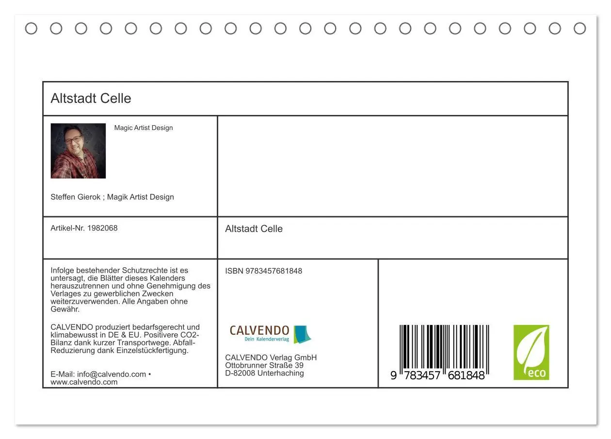 Bild: 9783457681848 | Altstadt Celle (Tischkalender 2026 DIN A5 quer), CALVENDO...