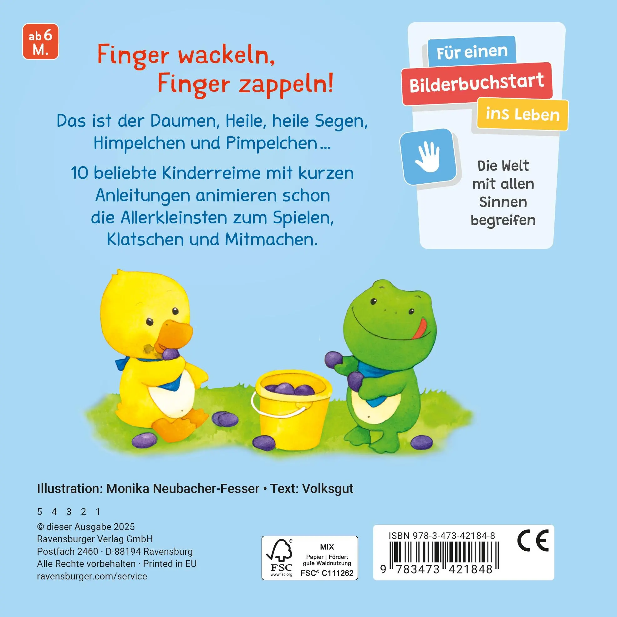 Rückseite: 9783473421848 | Fingerspiele für Klitzekleine | Meine allerersten Kinderreime | Buch