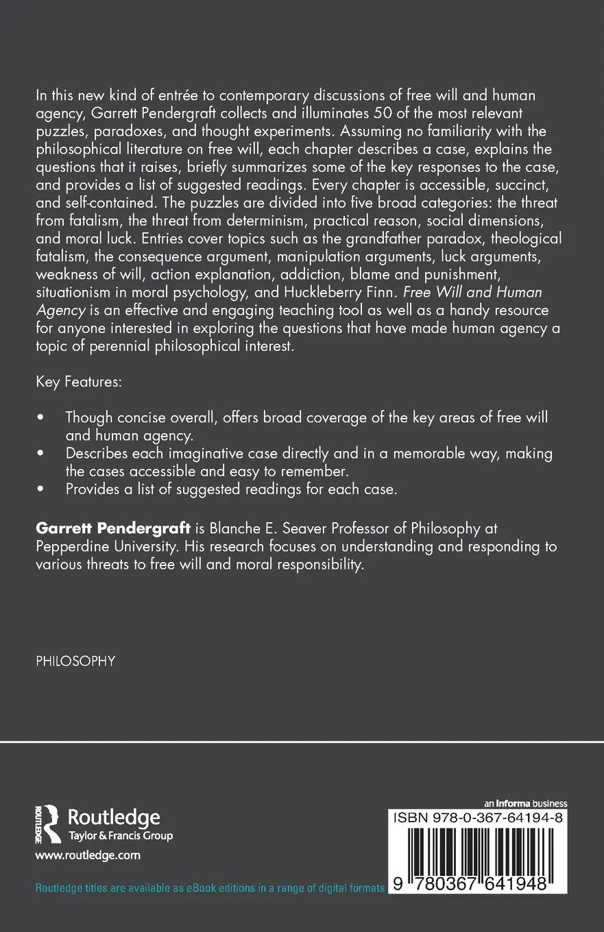 Rückseite: 9780367641948 | Free Will and Human Agency | Garrett Pendergraft | Taschenbuch | 2022