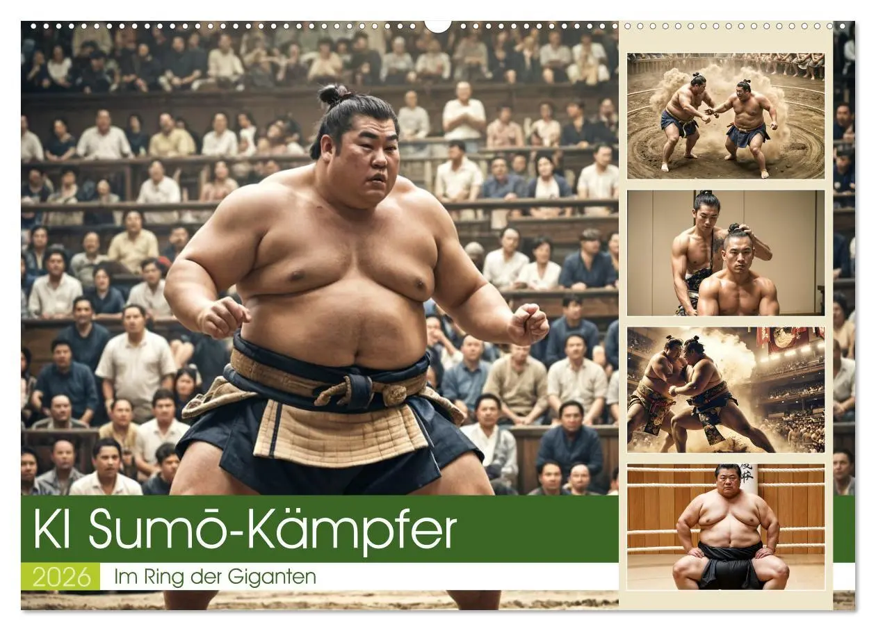 Cover: 9783457361948 | KI Sumo-Kämpfer Im Ring der Giganten (Wandkalender 2026 DIN A2...
