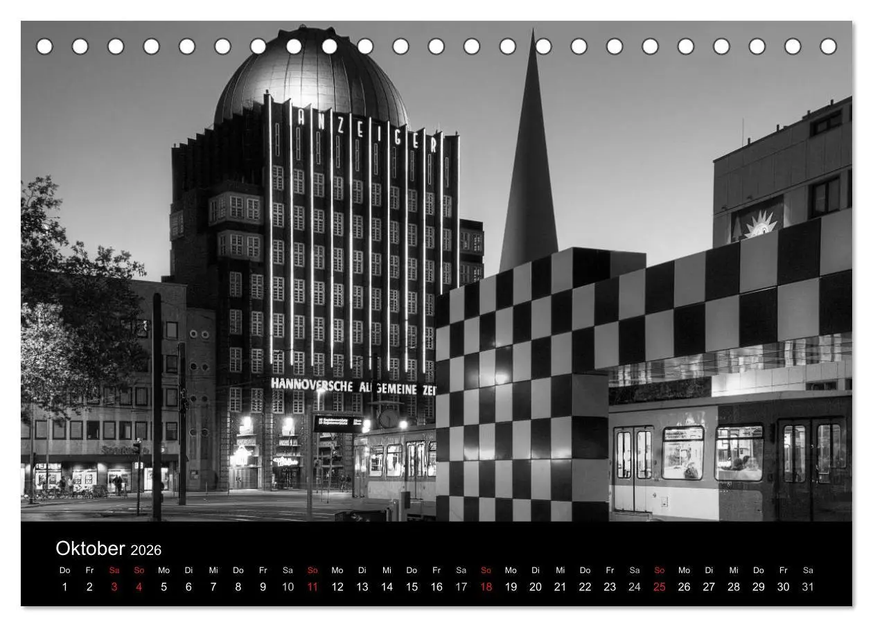 Bild: 9783516141948 | Hannover Monochrome Impressionen (Tischkalender 2026 DIN A5 quer),...