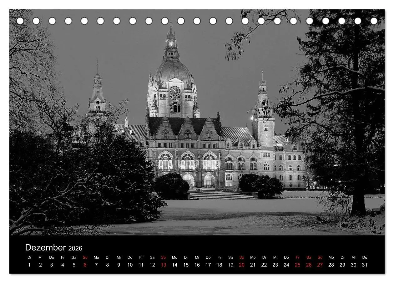 Bild: 9783516141948 | Hannover Monochrome Impressionen (Tischkalender 2026 DIN A5 quer),...
