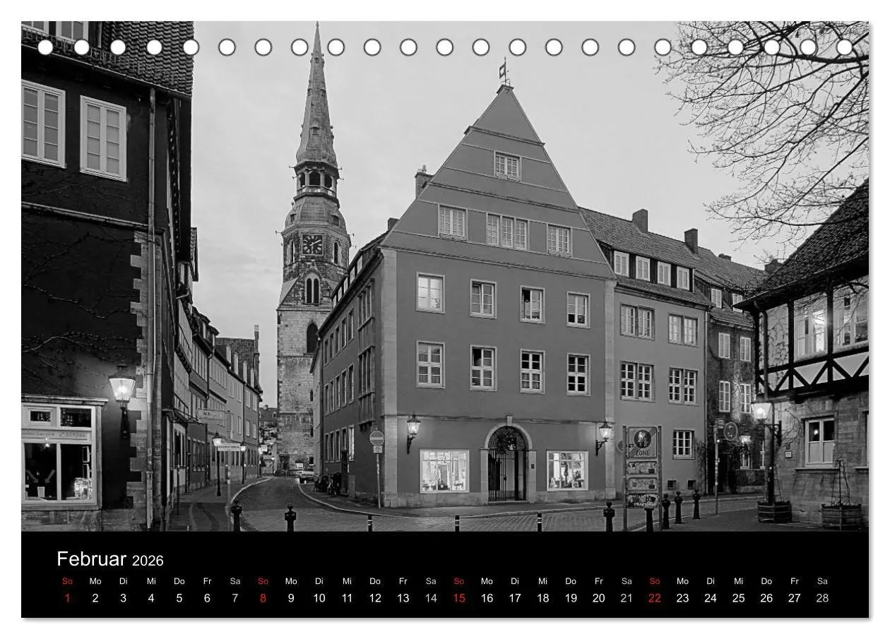 Bild: 9783516141948 | Hannover Monochrome Impressionen (Tischkalender 2026 DIN A5 quer),...