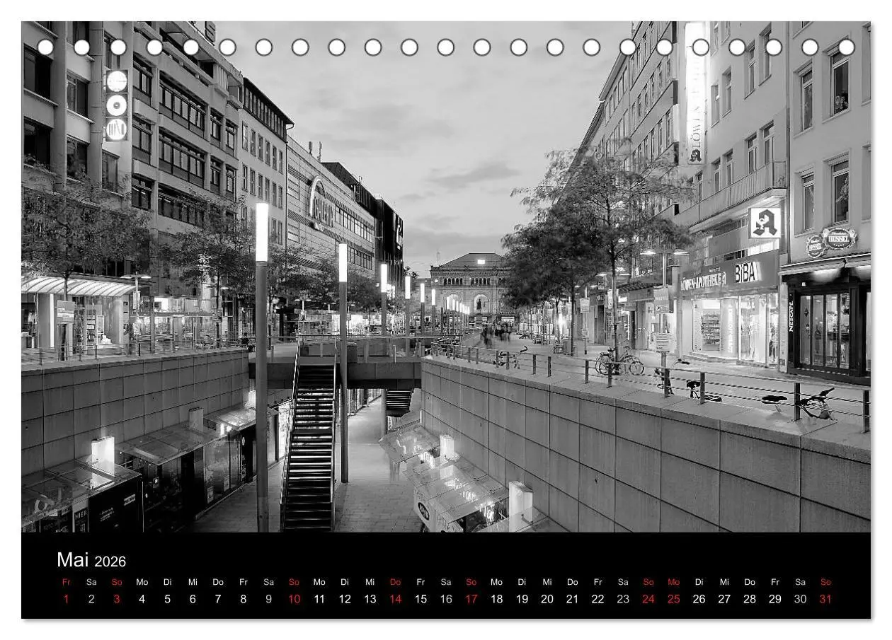 Bild: 9783516141948 | Hannover Monochrome Impressionen (Tischkalender 2026 DIN A5 quer),...