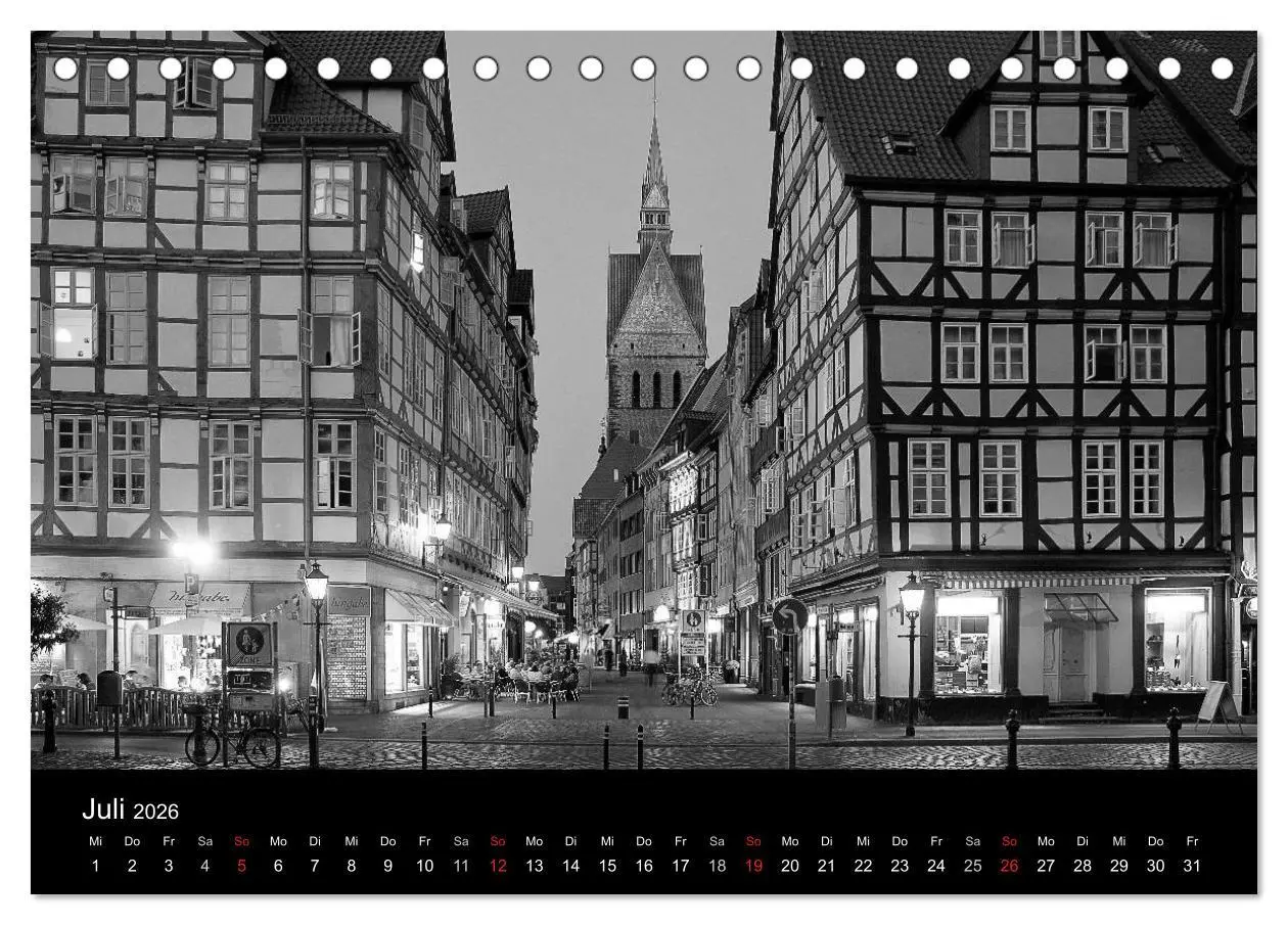 Bild: 9783516141948 | Hannover Monochrome Impressionen (Tischkalender 2026 DIN A5 quer),...