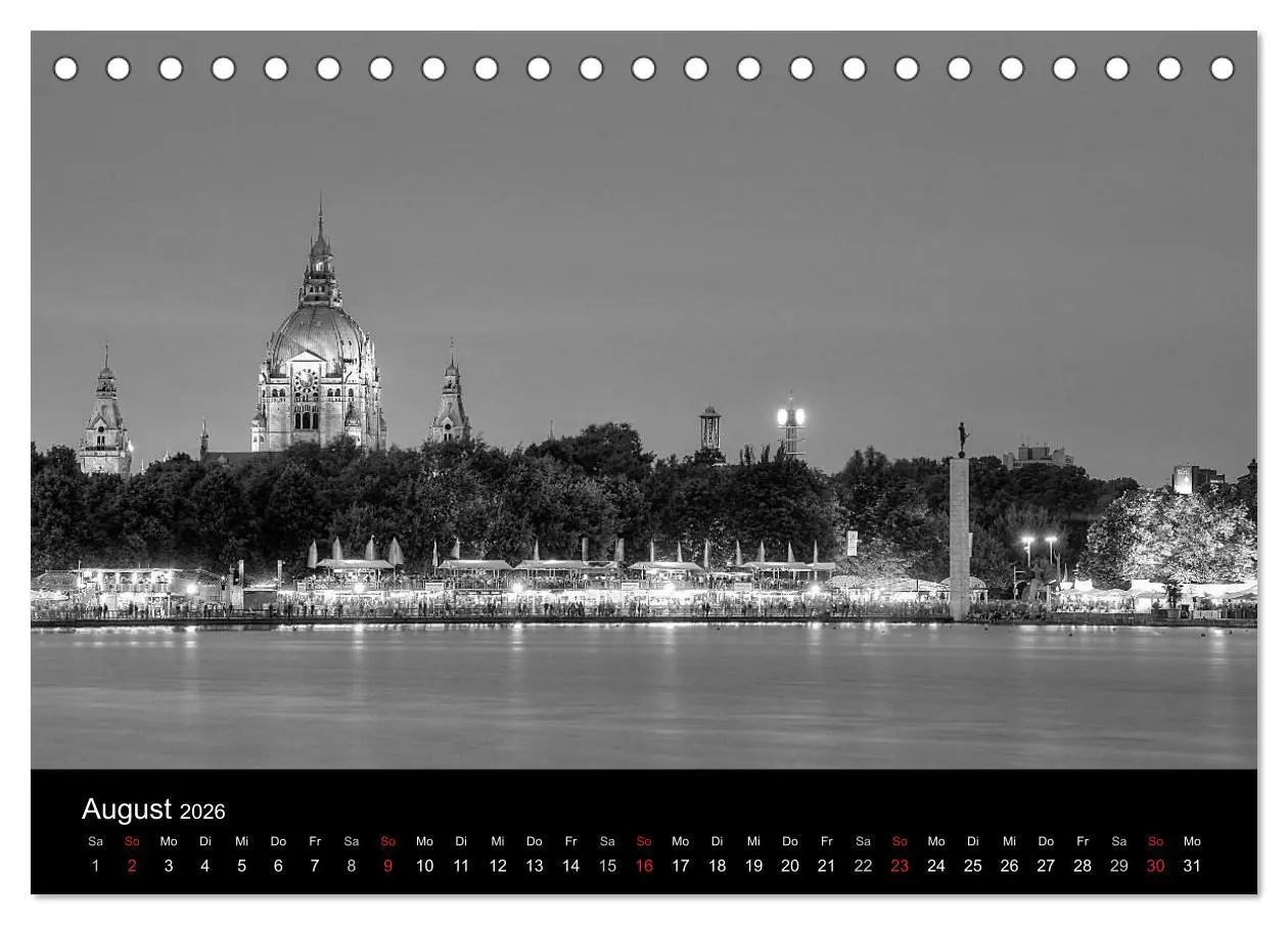 Bild: 9783516141948 | Hannover Monochrome Impressionen (Tischkalender 2026 DIN A5 quer),...