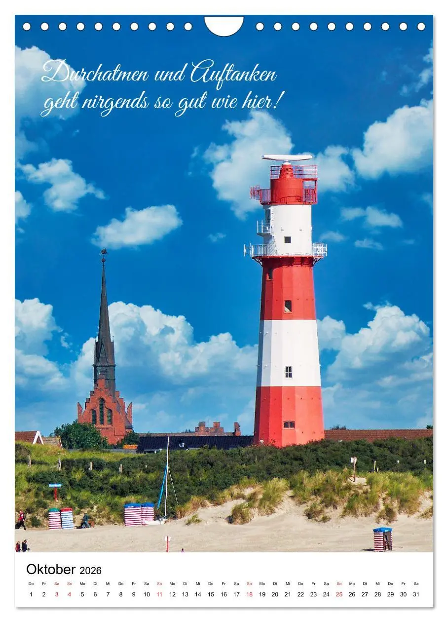 Bild: 9783516381948 | Facettenreiches Borkum (Wandkalender 2026 DIN A4 hoch), CALVENDO...