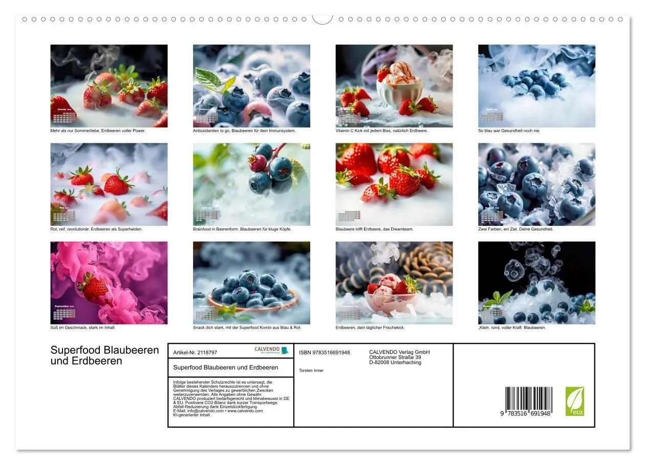 Bild: 9783516691948 | Superfood Blaubeeren und Erdbeeren (hochwertiger Premium...