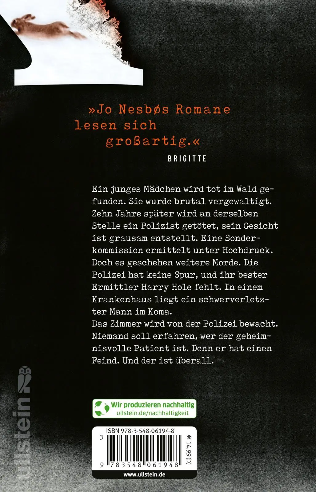 Rückseite: 9783548061948 | Koma | Jo Nesbø | Taschenbuch | Ein Harry-Hole-Krimi | 640 S. | 2019