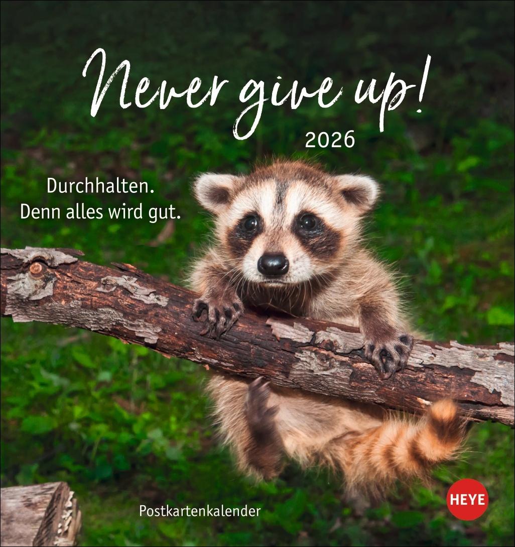 Cover: 9783756411948 | Never give up! Postkartenkalender 2026 - Durchhalten. Denn alles...