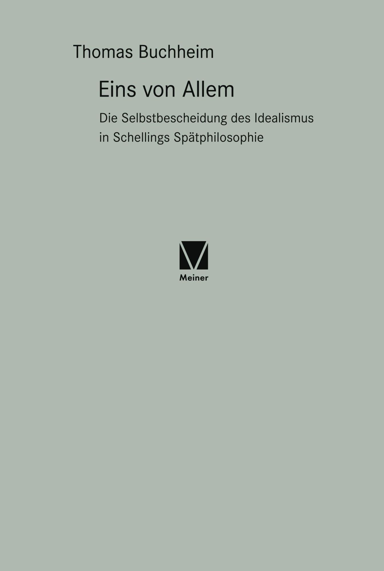 Cover: 9783787341948 | Eins von Allem | Thomas Buchheim | Buch | 230 S. | Deutsch | 1992