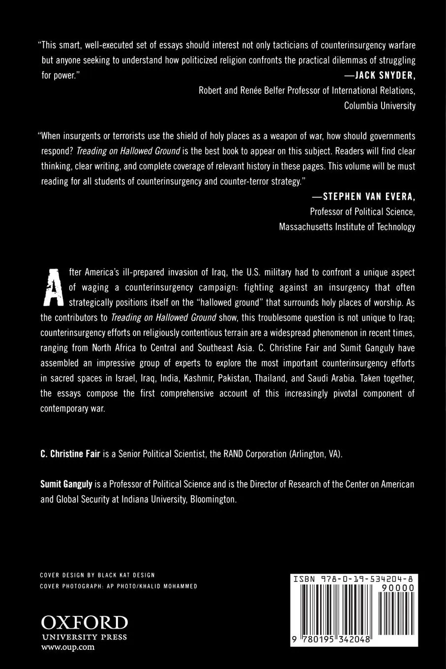 Rückseite: 9780195342048 | Treading on Hallowed Ground | C Christine Fair (u. a.) | Taschenbuch