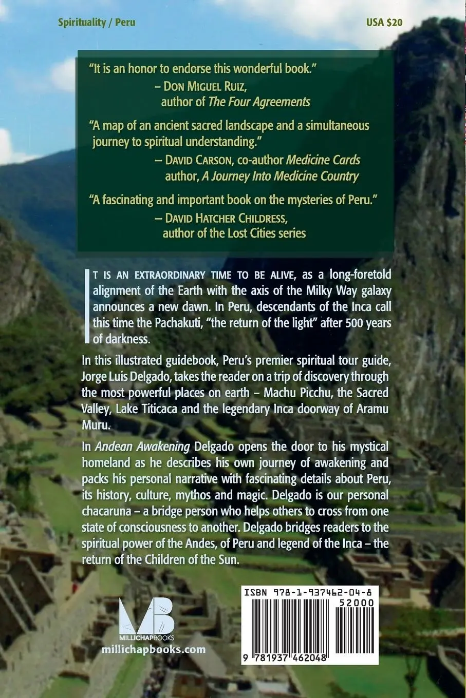 Rückseite: 9781937462048 | Andean Awakening | An Inca Guide to Mystical Peru | Jorge Luis Delgado