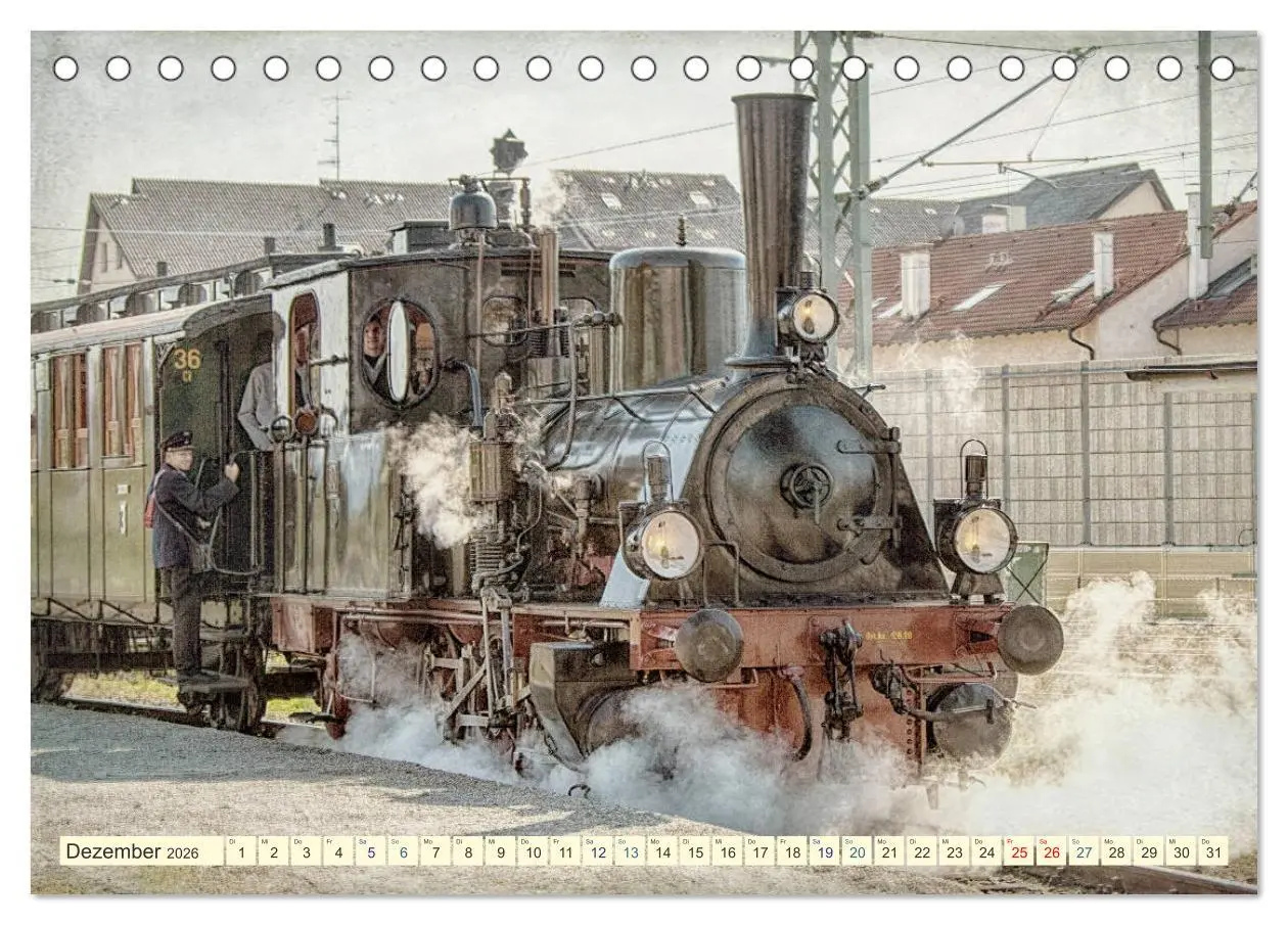 Bild: 9783457702048 | Dampfloks - eindrucksvolle Lokomotiven (Tischkalender 2026 DIN A5...