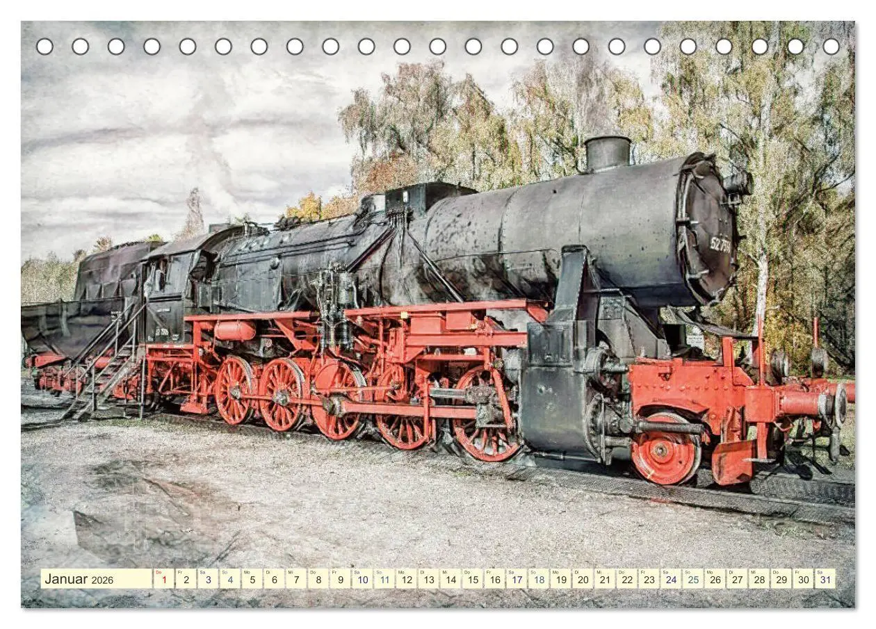Bild: 9783457702048 | Dampfloks - eindrucksvolle Lokomotiven (Tischkalender 2026 DIN A5...