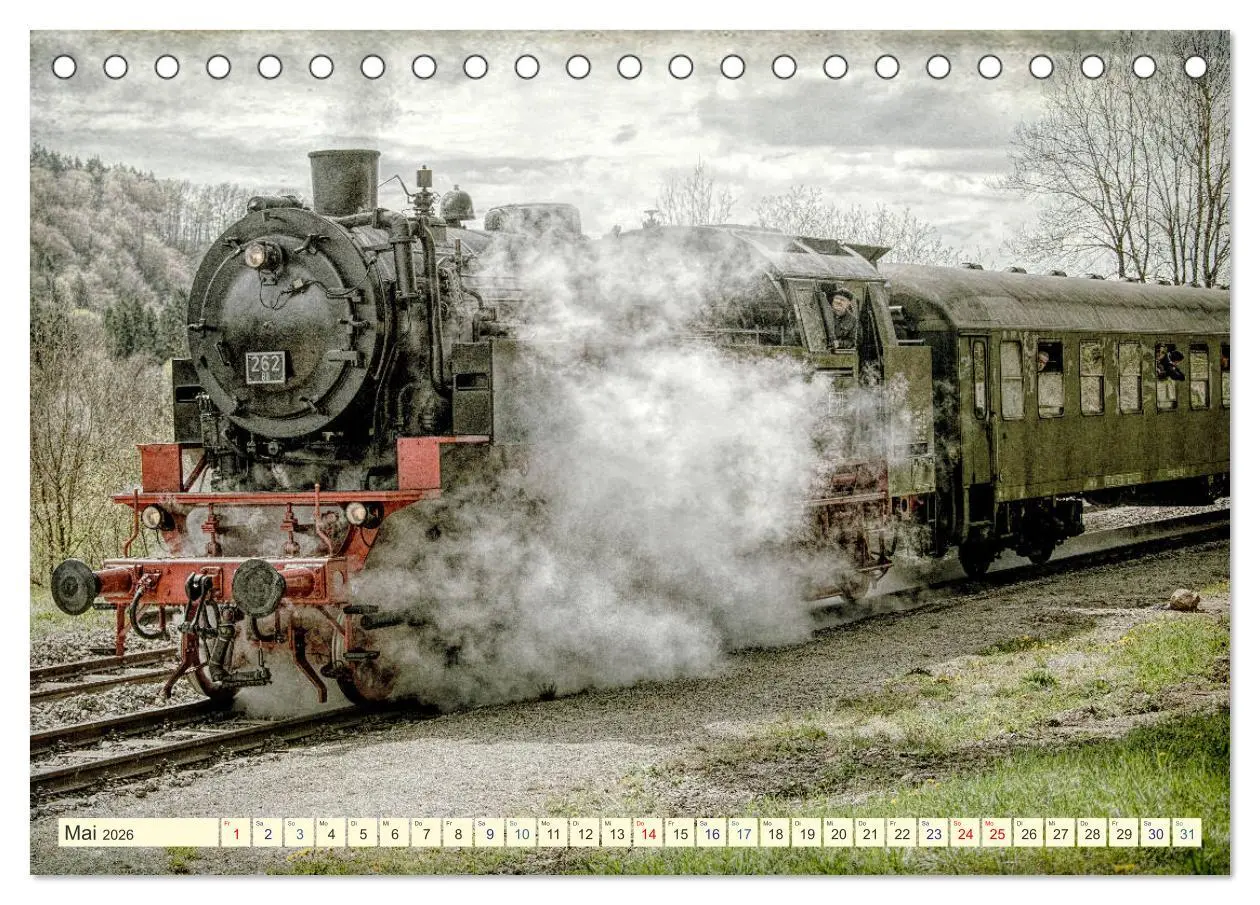 Bild: 9783457702048 | Dampfloks - eindrucksvolle Lokomotiven (Tischkalender 2026 DIN A5...