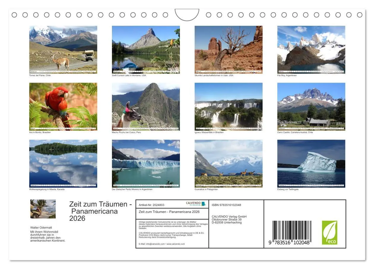 Bild: 9783516102048 | Zeit zum Träumen - Panamericana 2026 (Wandkalender 2026 DIN A4...