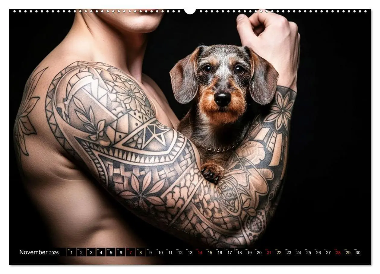 Bild: 9783516722048 | Coole Typen - Rauhaardackel (Wandkalender 2026 DIN A2 quer),...