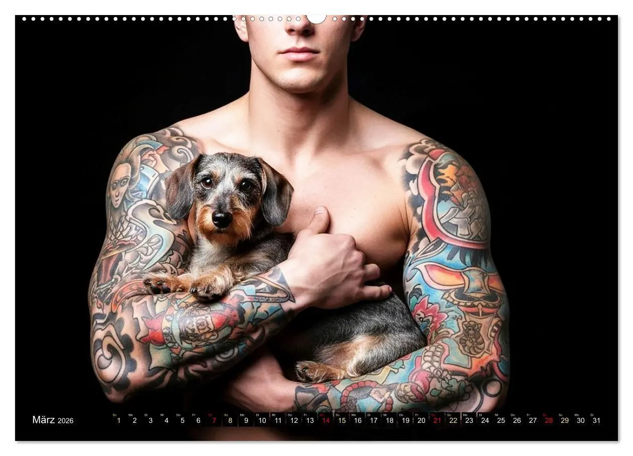 Bild: 9783516722048 | Coole Typen - Rauhaardackel (Wandkalender 2026 DIN A2 quer),...