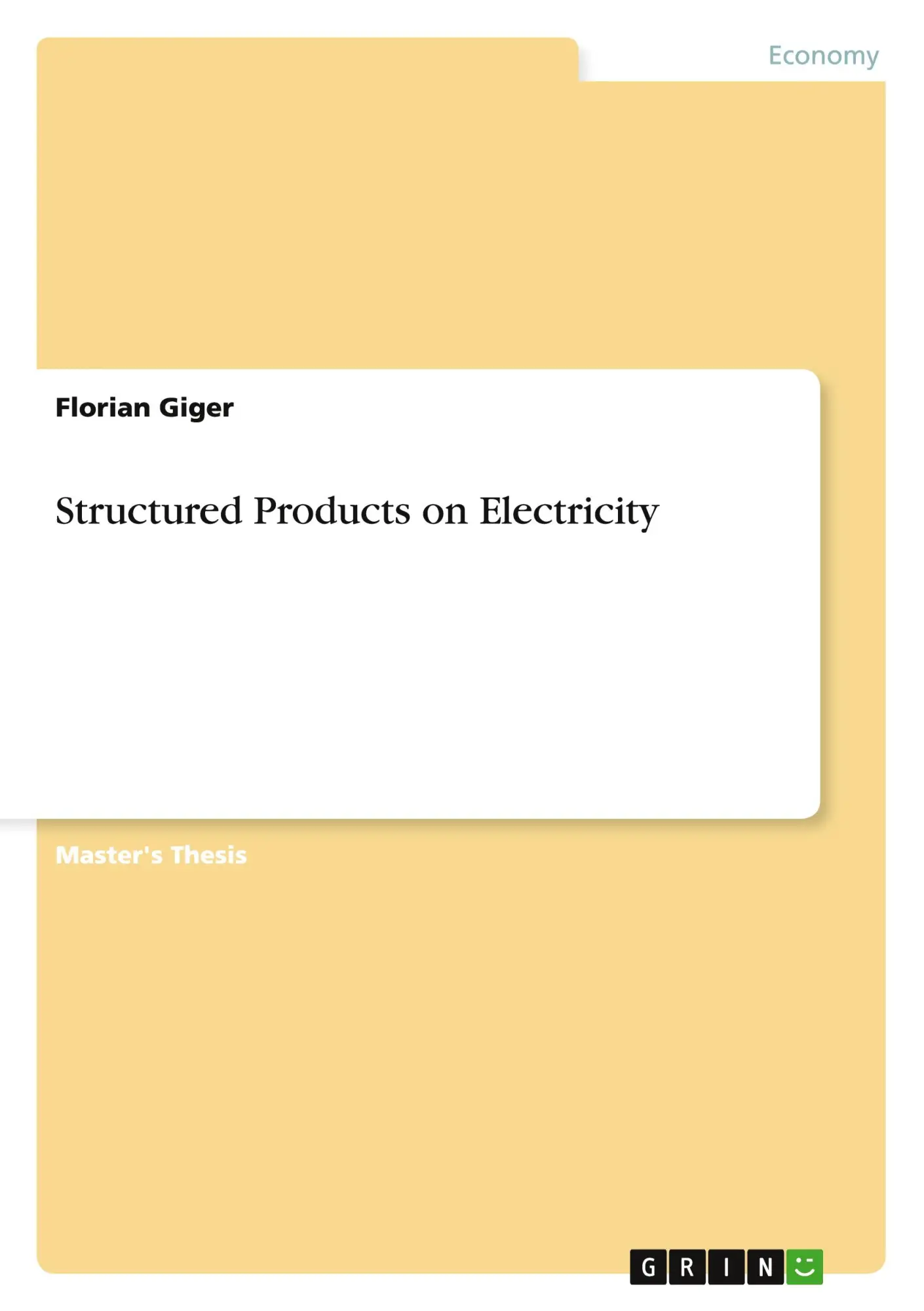 Structured Products on Electricity