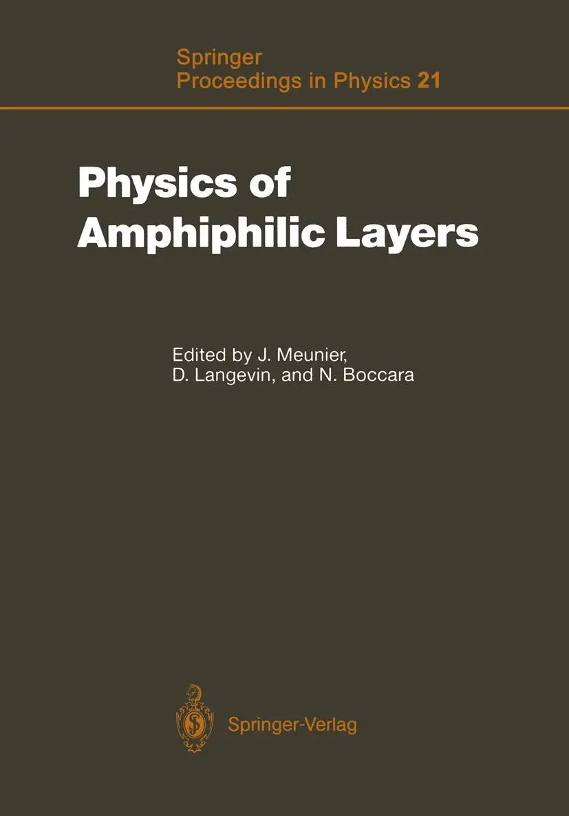 Cover: 9783642832048 | Physics of Amphiphilic Layers | Jacques Meunier (u. a.) | Taschenbuch