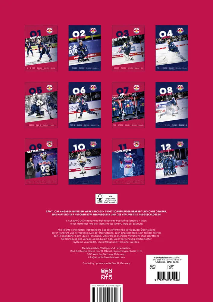 Bild: 9783710902048 | EHC Red Bull München 2026 - Fankalender | Kalender | Spiralbindung