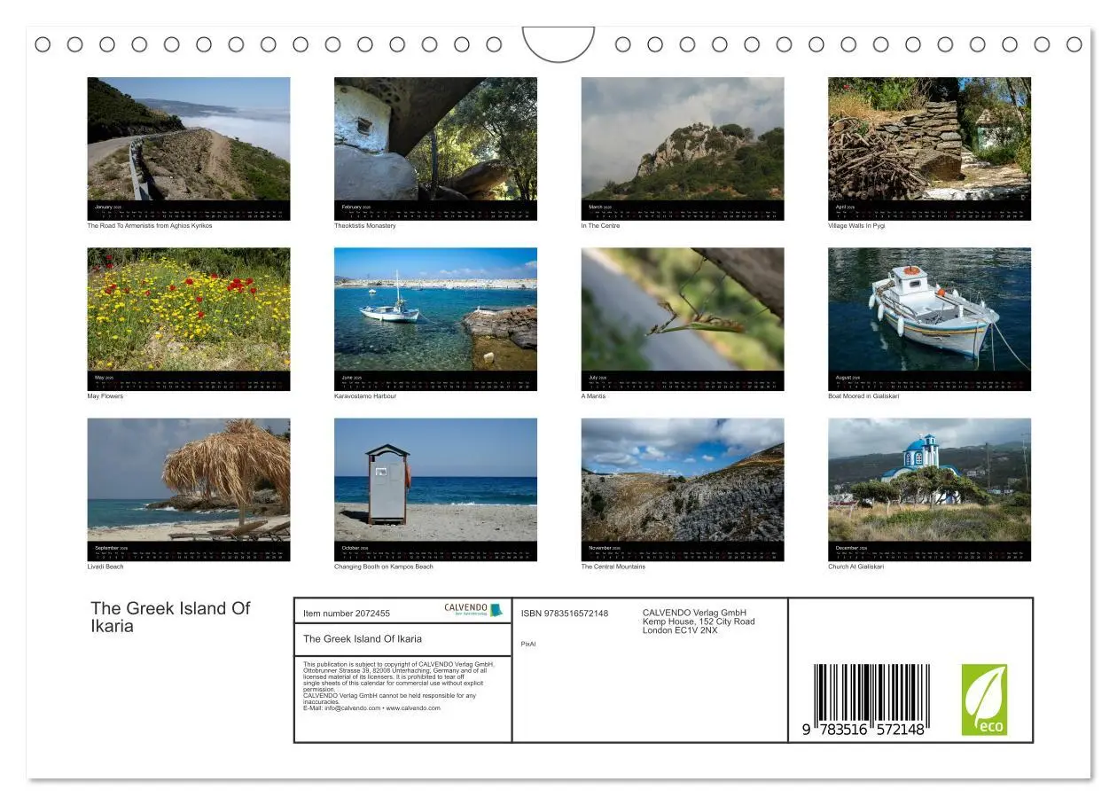 Bild: 9783516572148 | The Greek Island Of Ikaria (Wall Calendar 2026 DIN A4 landscape),...