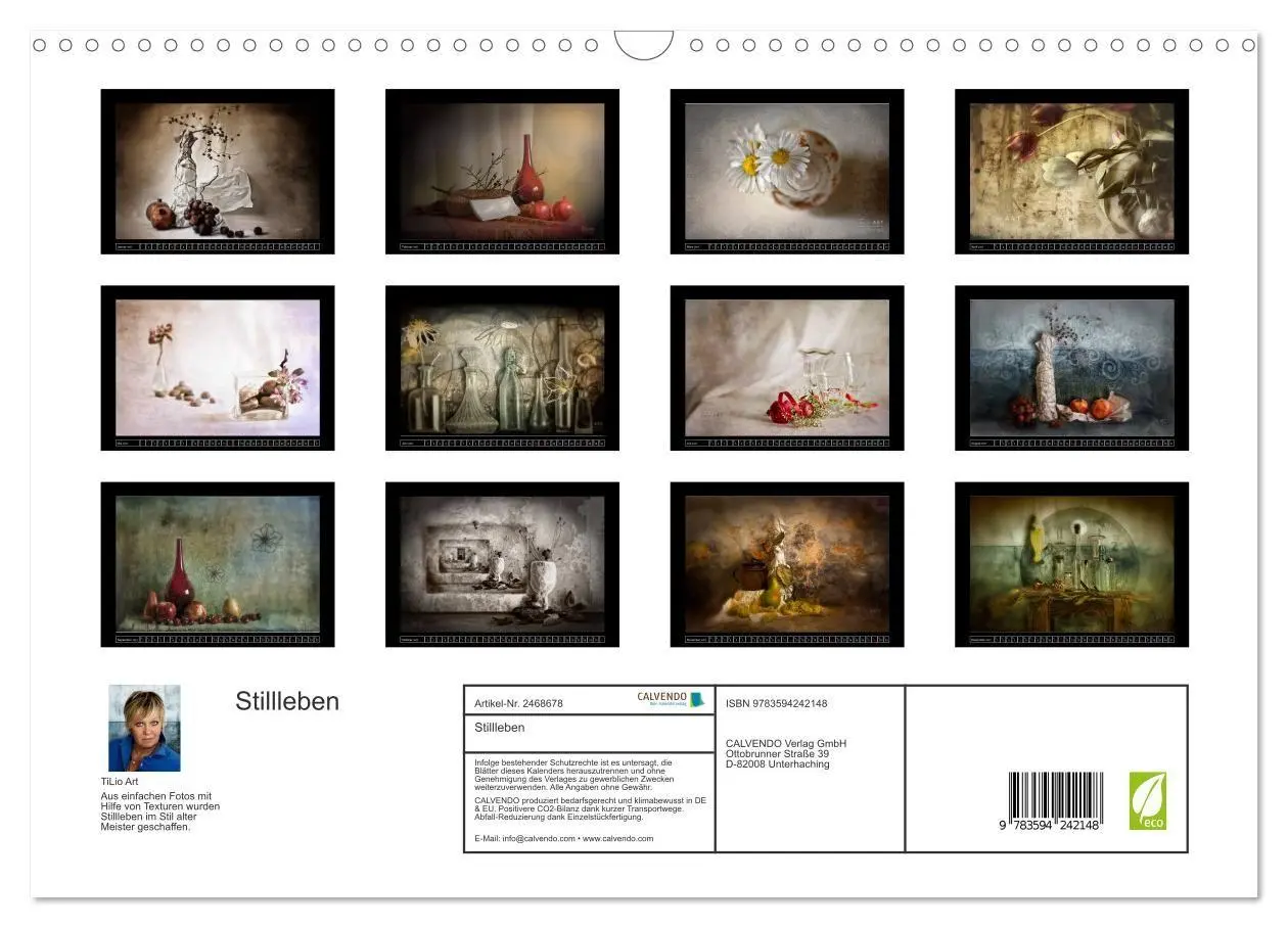 Bild: 9783594242148 | Stillleben (Wandkalender 2027 DIN A3 quer), CALVENDO Monatskalender
