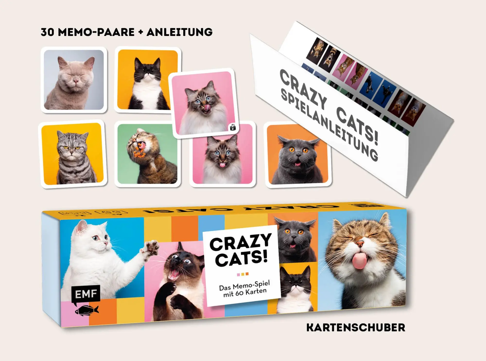 Bild: 4260478342248 | Memo-Spiel: Crazy cats! | Spiel | 60 S. | Deutsch | 2023